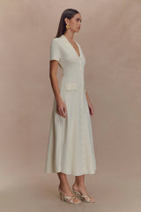 Pearson Short Sleeve Knit Midi Dress - Ivory